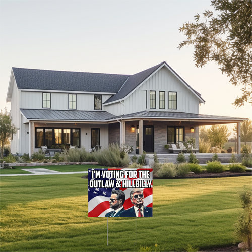 Trump Vance Yard Sign outlaw and hillbilly