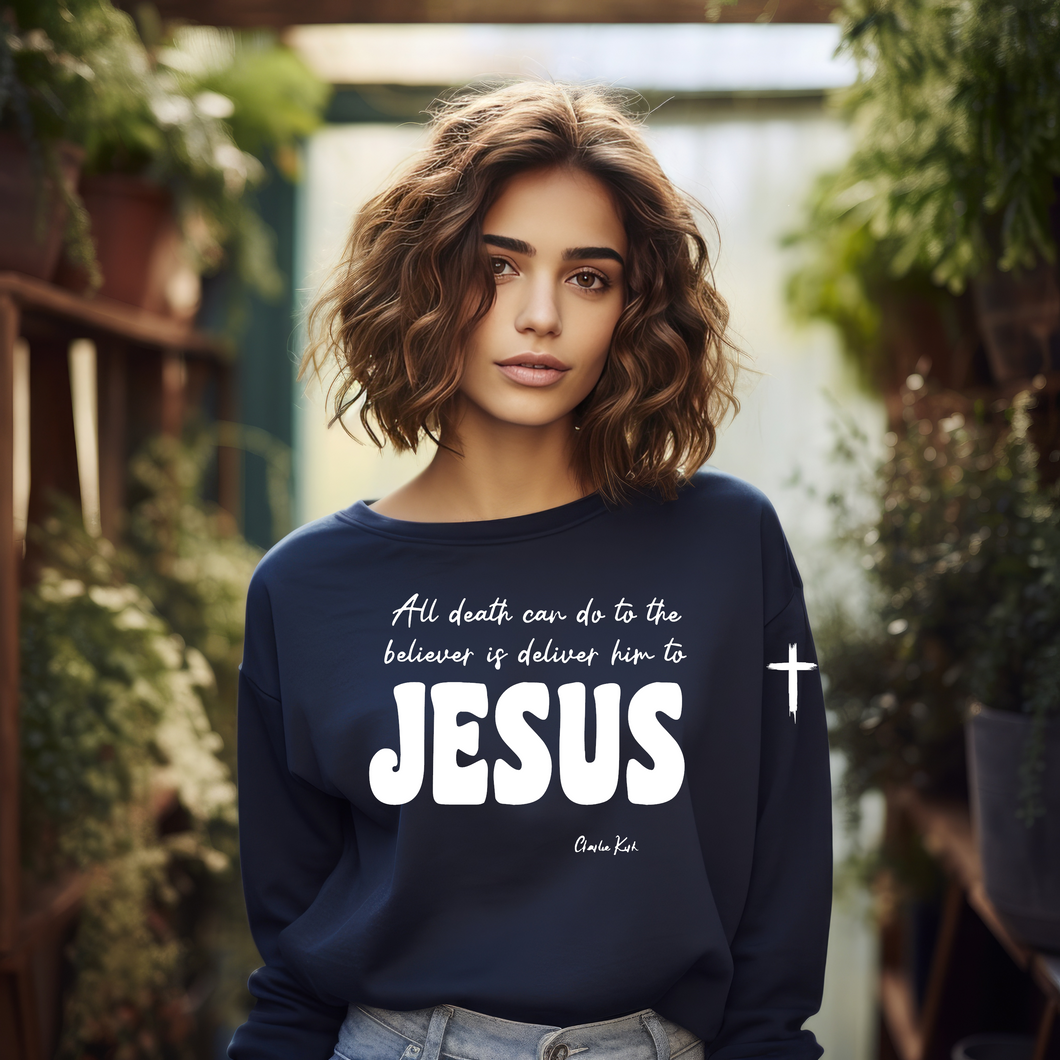 Deliver to Jesus crew sweatshirt