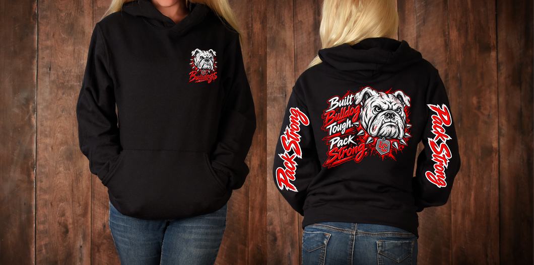 Unisex Bulldog Tough Pack Strong Hoodie or Sweatshirt