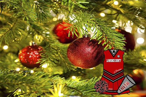 Bulldog Cheer ornament - Marcum Custom Graphics
