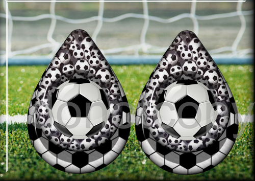 Soccer teardrop earrings