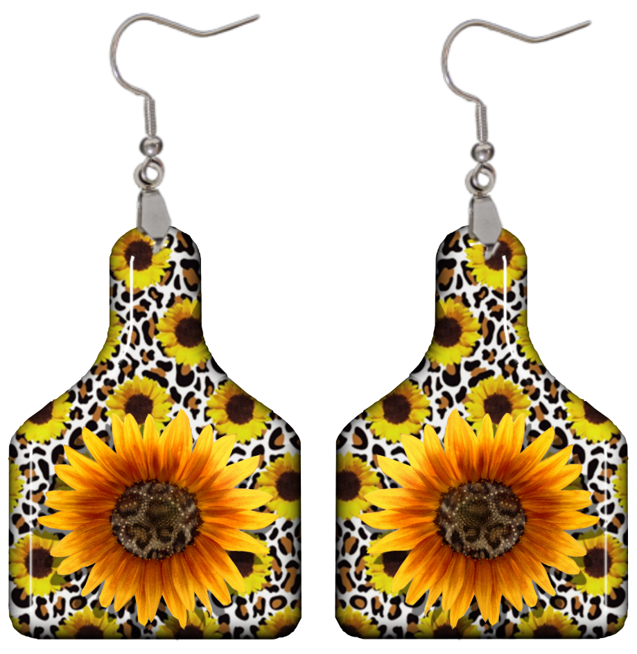 Sunflower Tag earrings