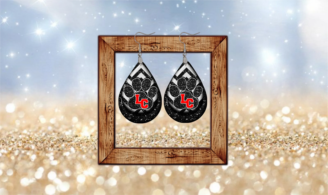 LC Bulldog teardrop earrings